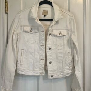 Joe’s white denim jacket